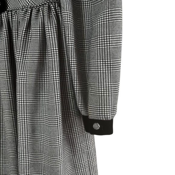 Sarah Louise England childs dress houndstooth Peter Pan Collar sz 6 black white - Picture 14 of 14